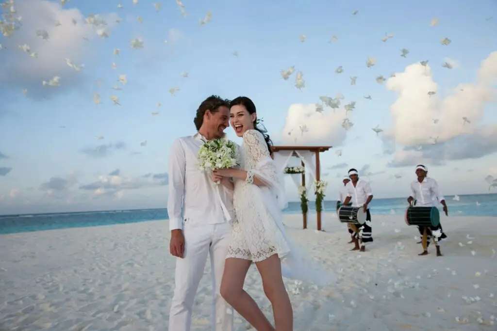 Honeymoon couple in the Maldives