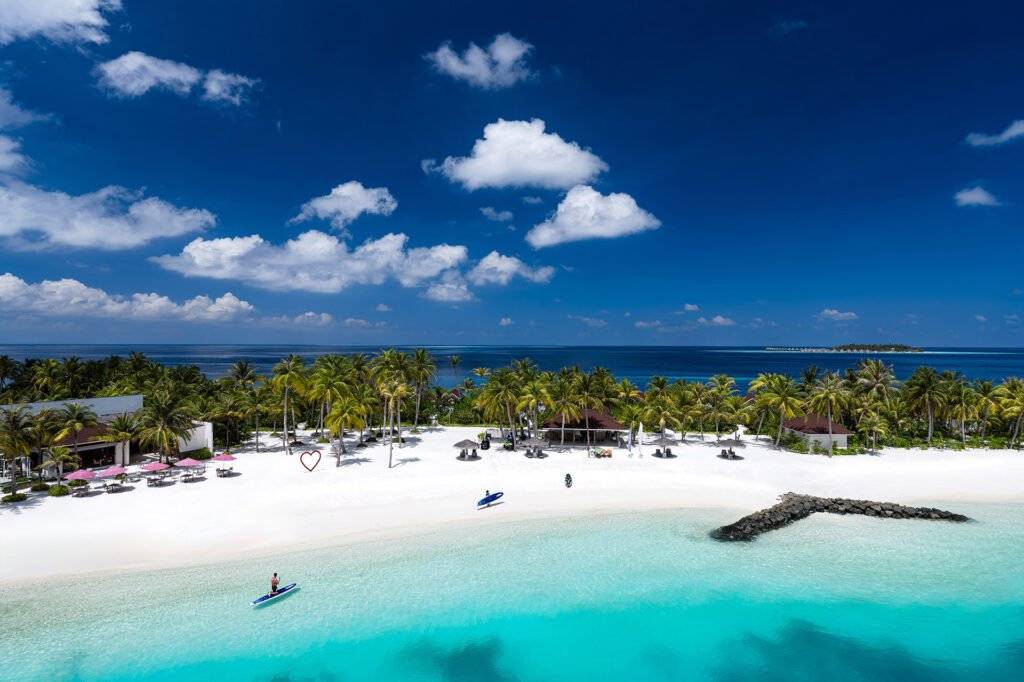 OBLU-SELECT-Lobigili-Island-Aerial-Aerial-Island-Watersports-Beach