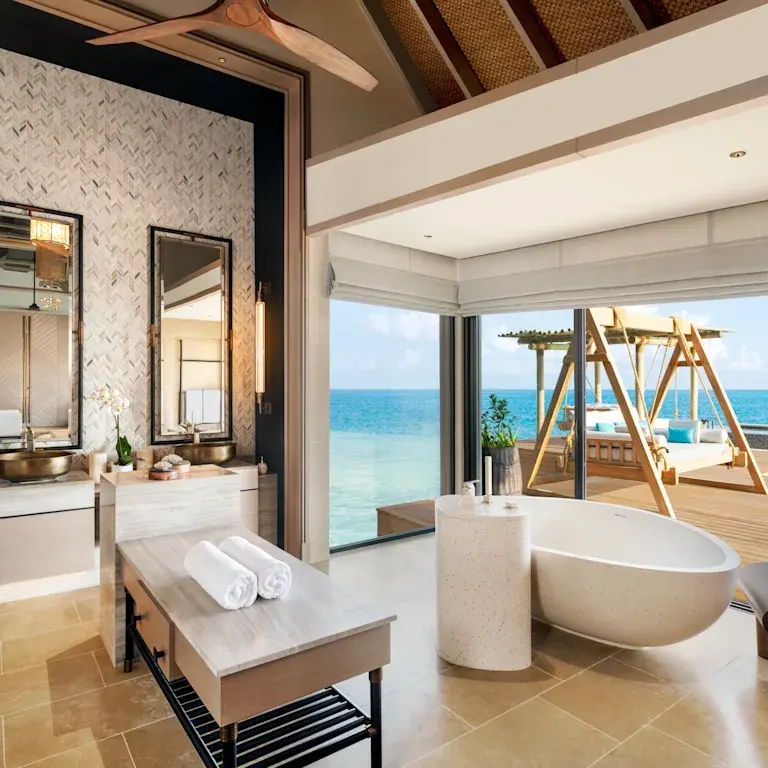 Spa treatment room with ocean view